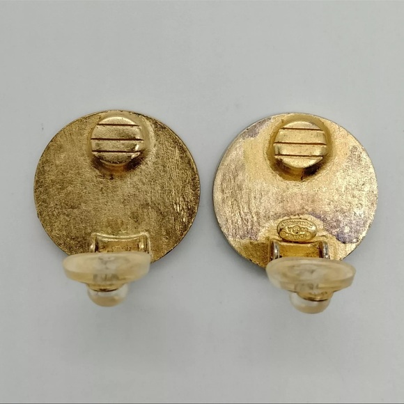 AUTH Chanel CC Vintage Earrings Gold - Picture 4 of 6